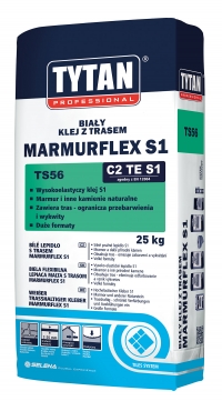 Biały klej z trasem MARMURFLEX S1 TS 56